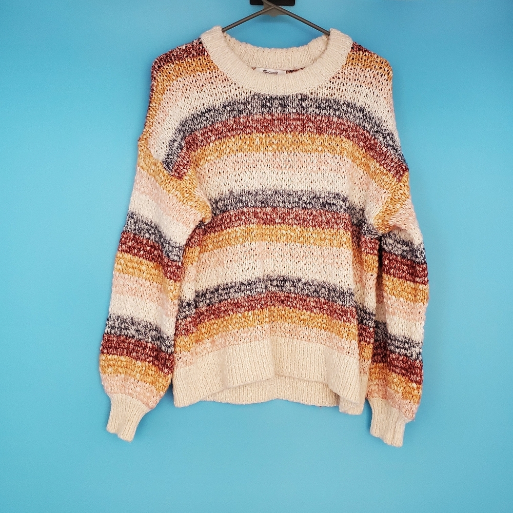 Madewell Baez Stripe Pullover Sweater